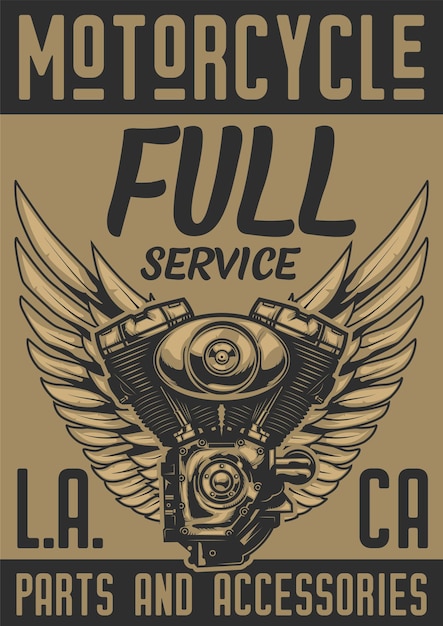 Vector de cartaz personalizado de motocicletas