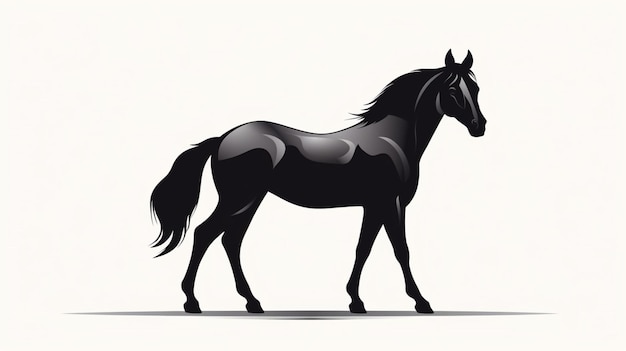 Vetor vector de cavalos em fundo branco
