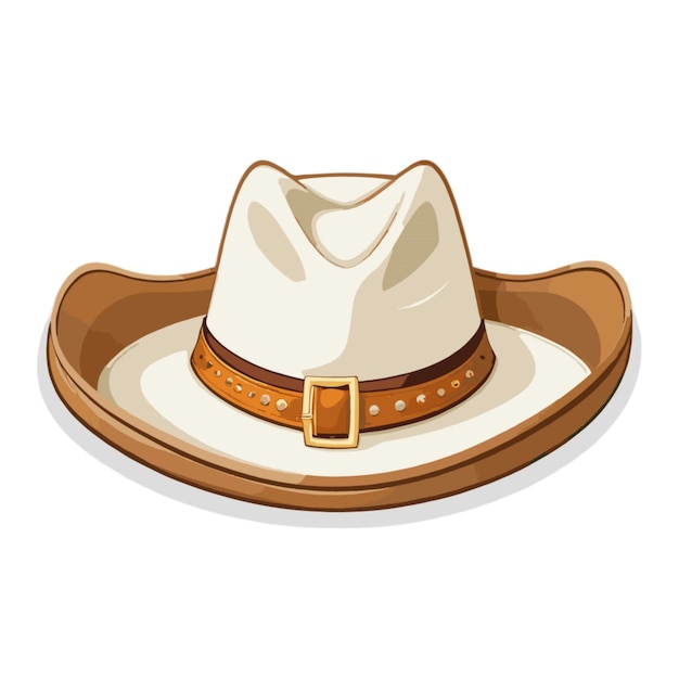 Vector de chapéu de cowgirl em um fundo branco