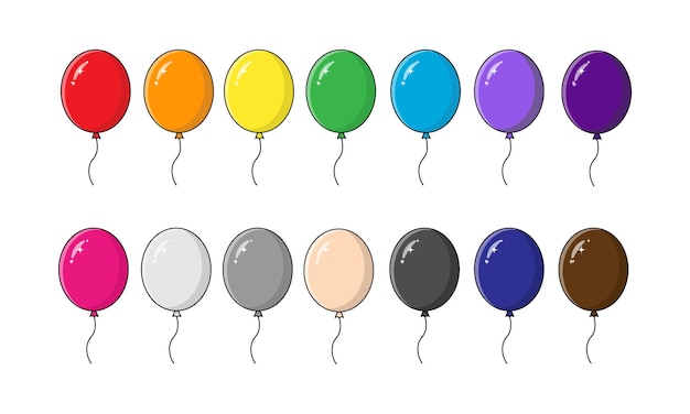 Vetor vector de coleta de balões coloridos