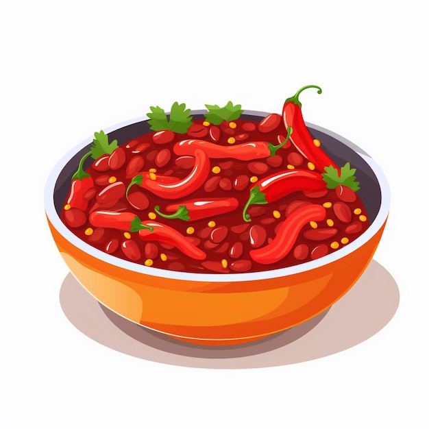 Vetor vector de comida quente de pimenta pimenta picante ilustração de design vermelho mexicano de legumes papr