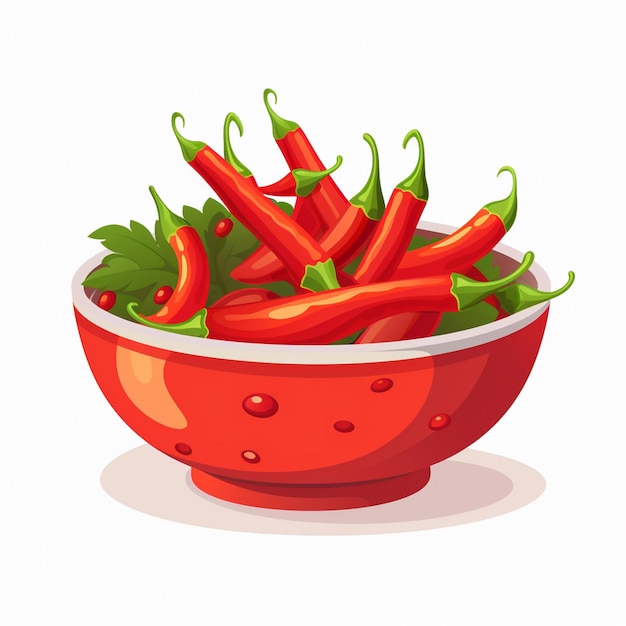 Vetor vector de comida quente de pimenta pimenta picante ilustração de design vermelho mexicano de legumes papr