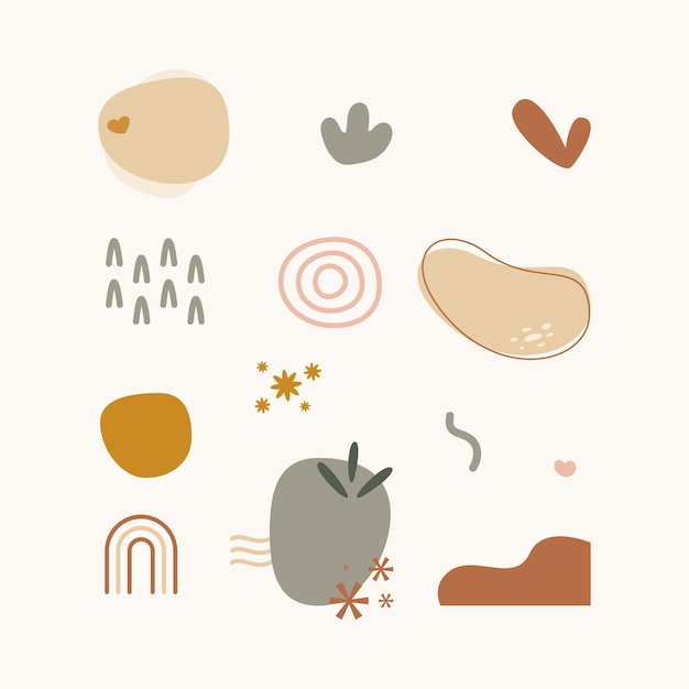 Vector de conjunto de design de elementos estéticos