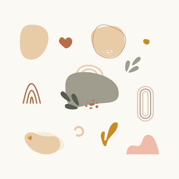 Vector de conjunto de design de elementos estéticos