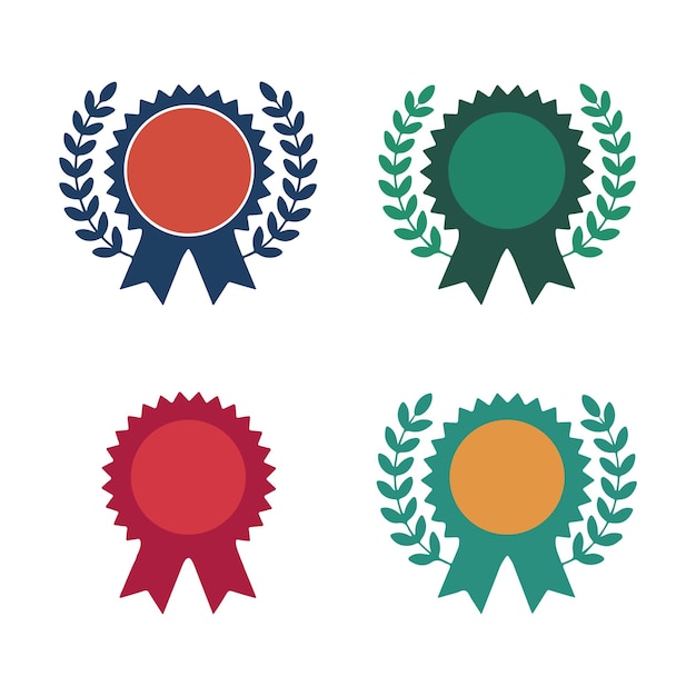 Vector de conjunto de ícones da faixa de prémios