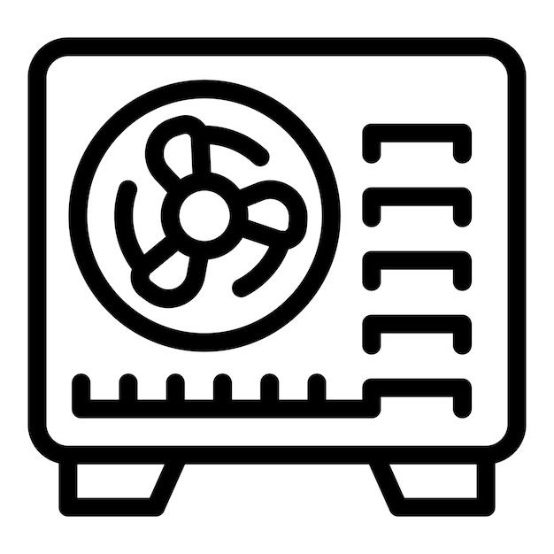 Vetor vector de contorno do ícone do ar condicionado sistema de controlo do clima