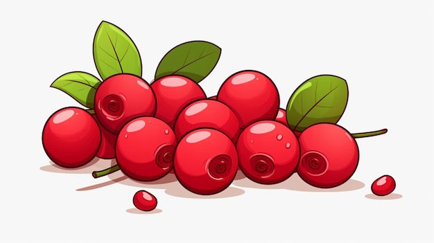 Vector de cranberry em fundo branco