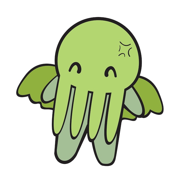 Vetor vector de cthulhu criatura mitica