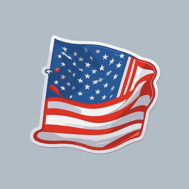 Vetor vector de desenho animado da bandeira dos estados unidos