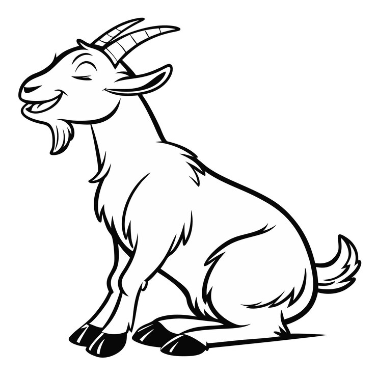Vetor vector de desenho animado de cabra irlandesa