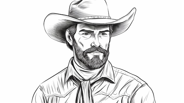 Vector de desenho animado de cowboy