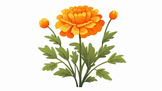 Vector de desenho animado de flor de margarida