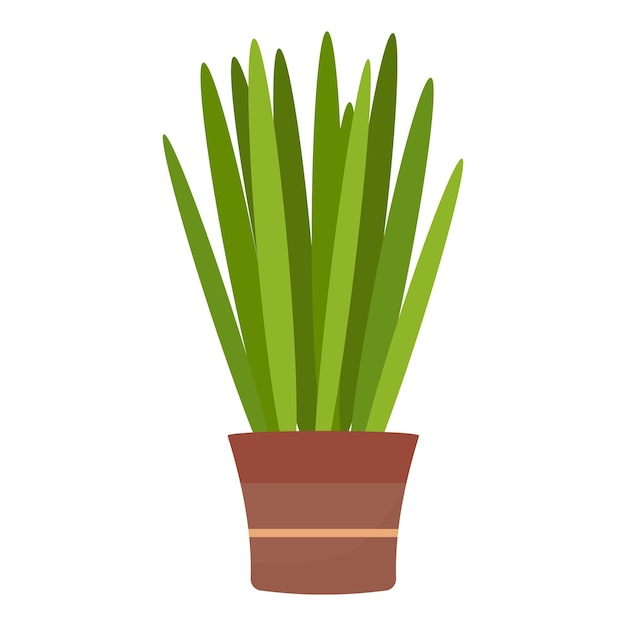 Vector de desenho animado de ícone de vaso de flores suculentas cuidado com a planta de interior