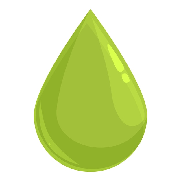 Vector de desenho animado de ícone ecológico de gota de biogás bio combustível vegetal