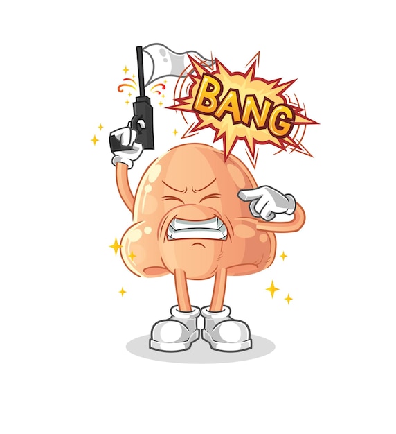 Vector de desenho animado de mascote de aviso de nariz xA