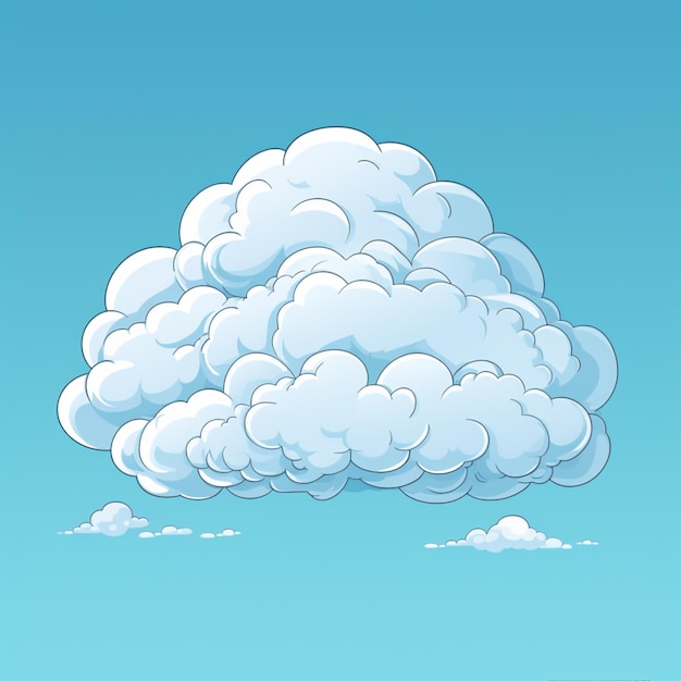 Vetor vector de desenho animado de nuvem