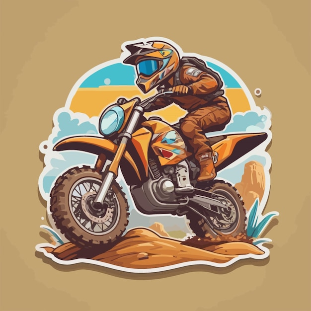 Vector de desenho animado de offroadcycle