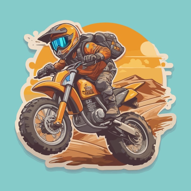 Vetor vector de desenho animado de offroadcycle