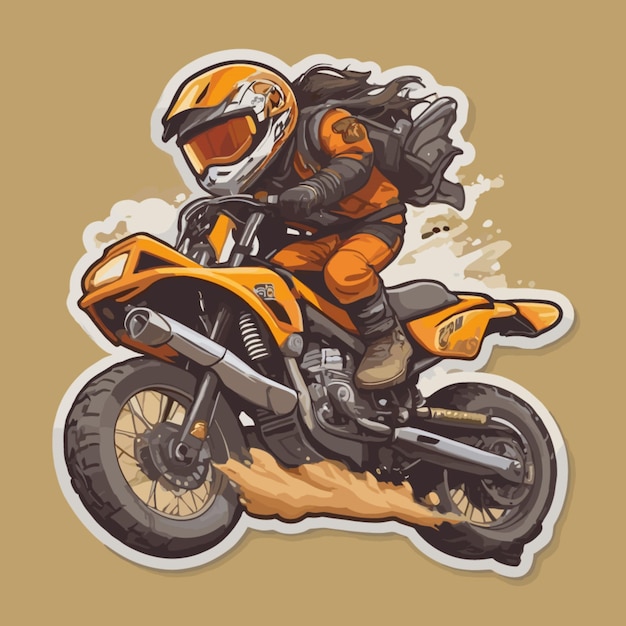 Vetor vector de desenho animado de offroadcycle