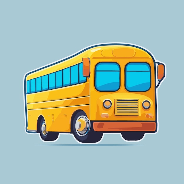 Vector de desenho animado de ônibus escolar