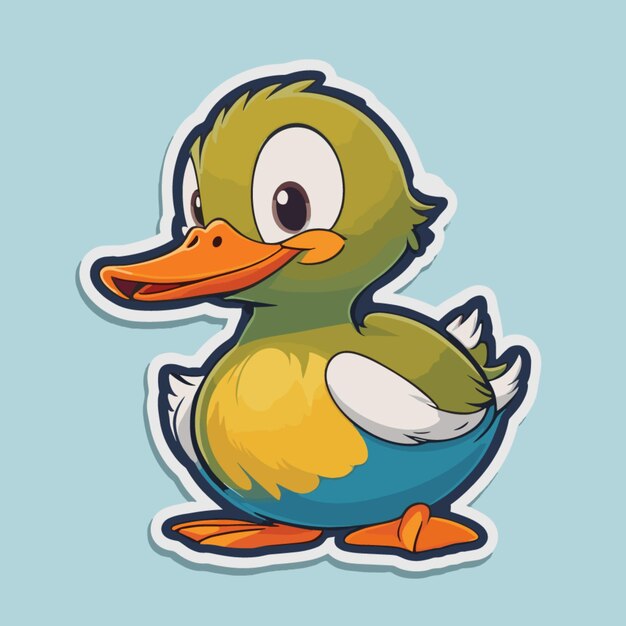 Vetor vector de desenho animado de pato