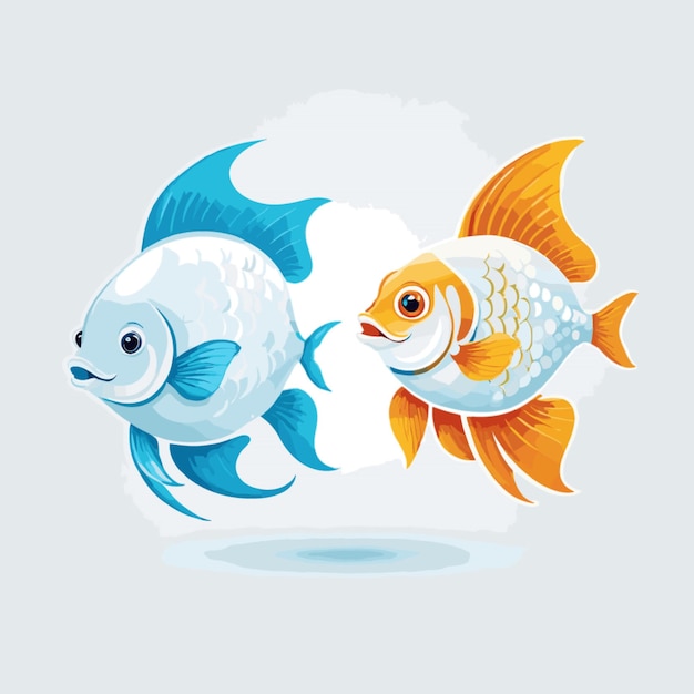 Vetor vector de desenho animado de peixes