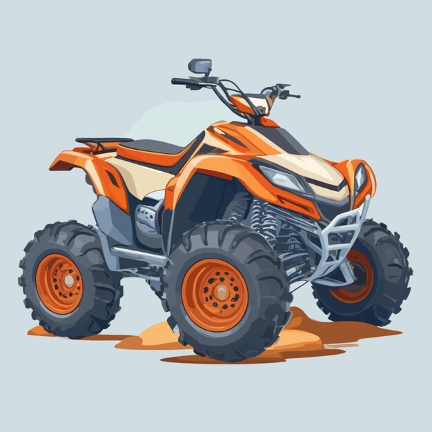 Vetor vector de desenho animado de veículo atv de montanha