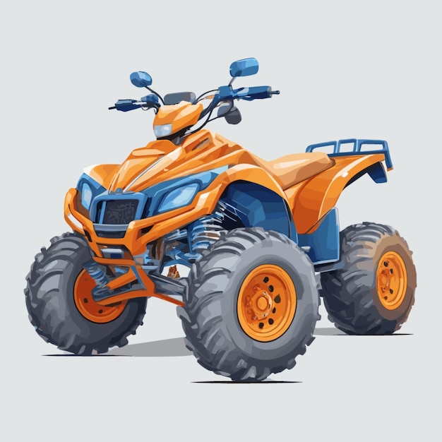 Vetor vector de desenho animado de veículo atv de montanha