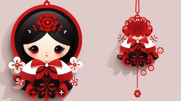 Vetor vector de desenho animado martisor