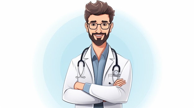 Vector de desenho animado médico