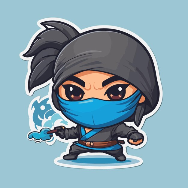 Vetor vector de desenho animado ninja