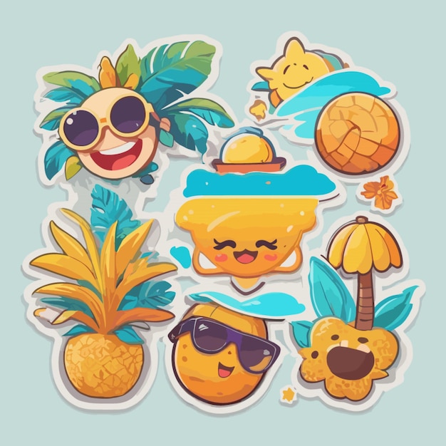 Vector de desenhos animados de verão