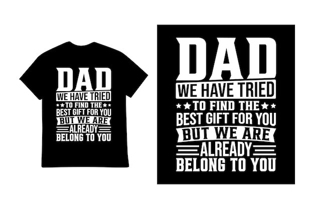 Vector de design da camiseta do Dia do Pai