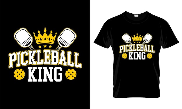 Vetor vector de design da camiseta do pickleball king