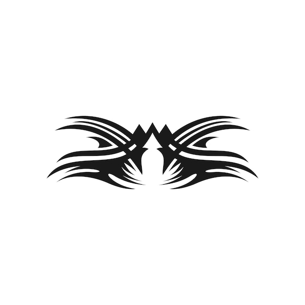 Vetor vector de design de arte tribal de silhueta
