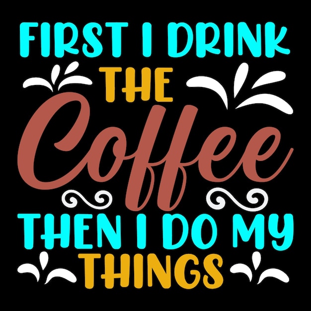 Vector de design de camisetas de café