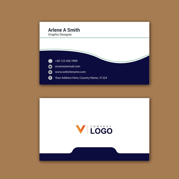 Vector de design de cartão de visita corporativo moderno e limpo