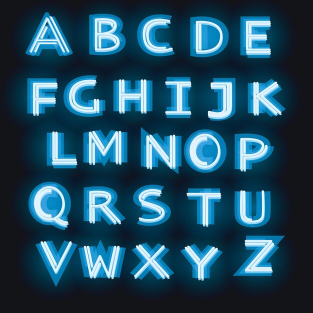 Vector de design de fonte de letras