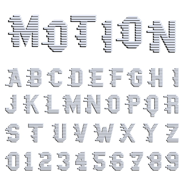 Vector de design de fonte de letras