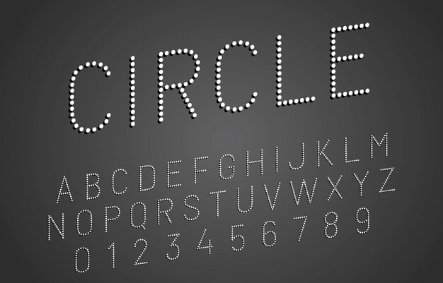 Vector de design de fonte de letras