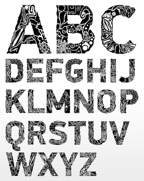 Vetor vector de design de fonte de letras