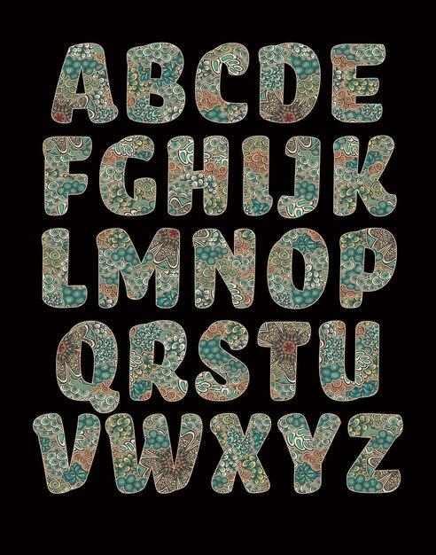 Vector de design de fonte de letras