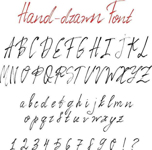 Vetor vector de design de fontes de letras de arte de graffiti escritas à mão