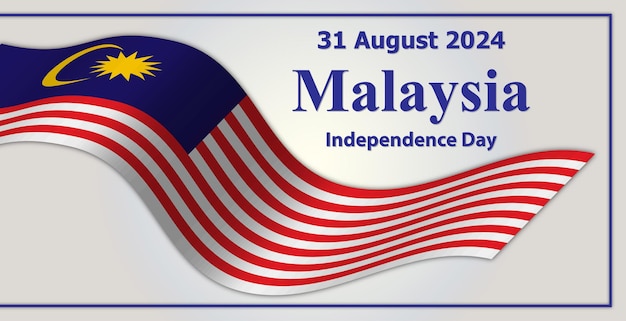 Vector de design de fundo do modelo de cartaz do dia nacional da Malásia