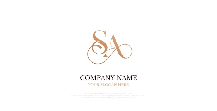Vetor vector de design de letras do logotipo sa