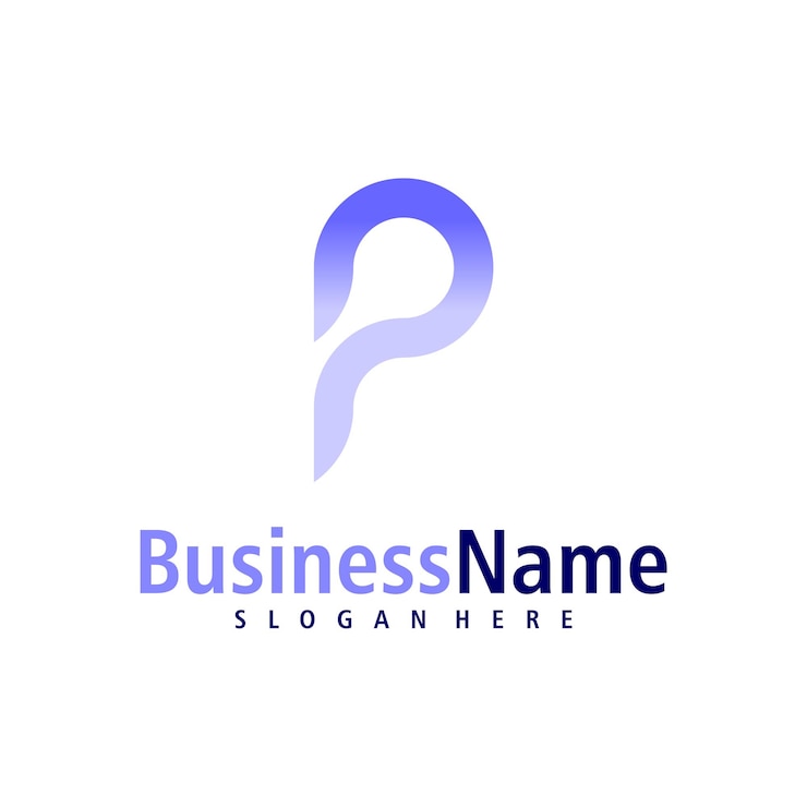 Vetor vector de design de logotipo da letra p creative initial p modelo de conceitos de logotipo