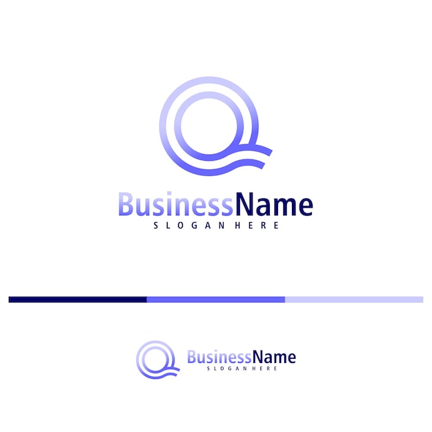 Vector de design de logotipo da letra q creative initial q modelo de conceitos de logotipo