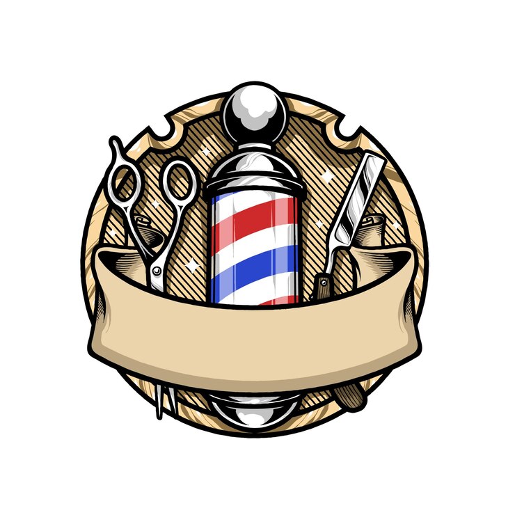 Vetor vector de design de logotipo de barbearia