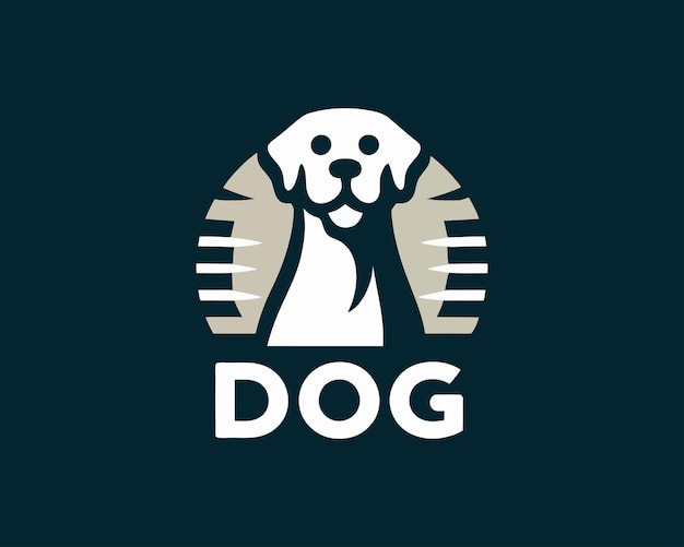 Vector de design de logotipo de cão