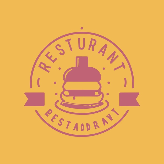 Vector de design de logotipo de comida de restaurante